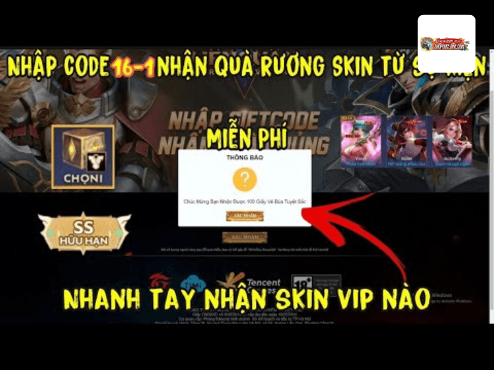 Sự kiện Liên Quân hôm nay: Cách nhận skin free Cách nhận skin free