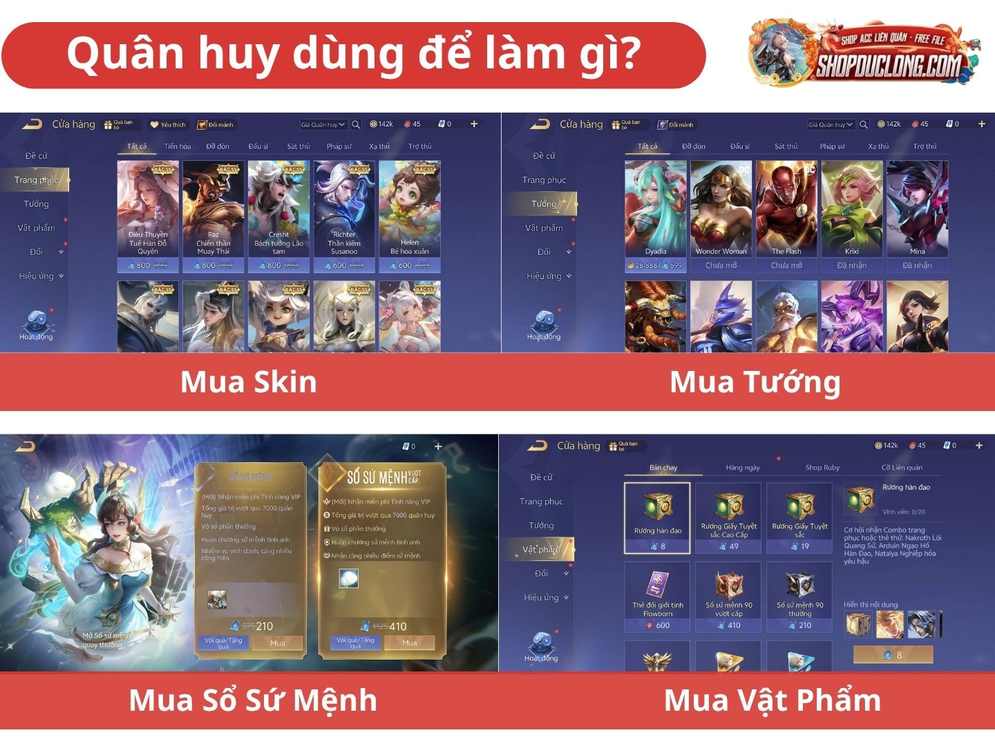 Cách Nạp Quân Huy Liên Quân An Toàn, Nhanh Chóng Và Đúng Chuẩn công dụng của quân huy trong liên quân